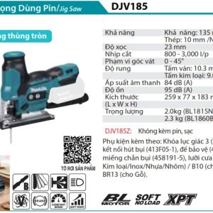 Makita DJV185Z MÁY CƯA LỌNG DÙNG PIN(BL)(18V)