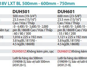 Makita DUH601Z MÁY TỈA HÀNG RÀO DÙNG PIN(600MM/BL)(18V) (không kèm pin sạc)